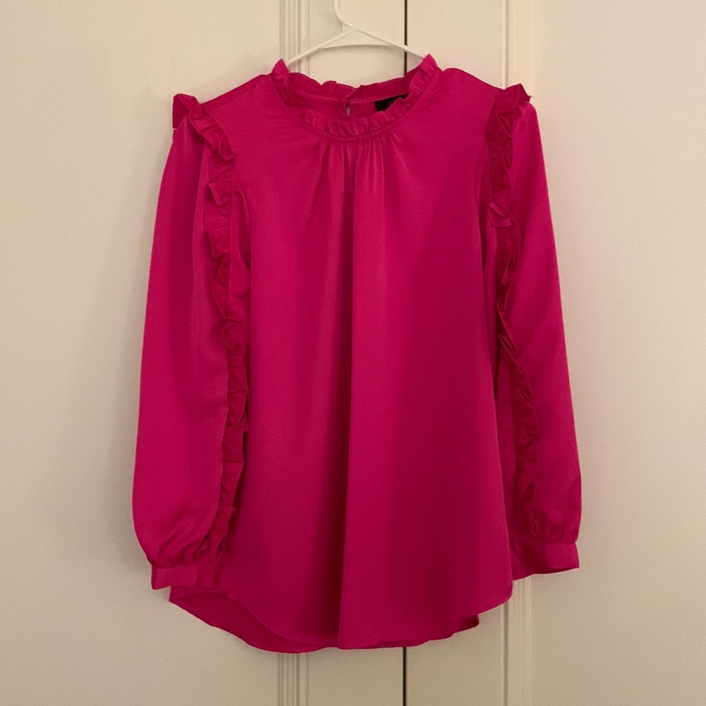 Jcrew hot pink blouse